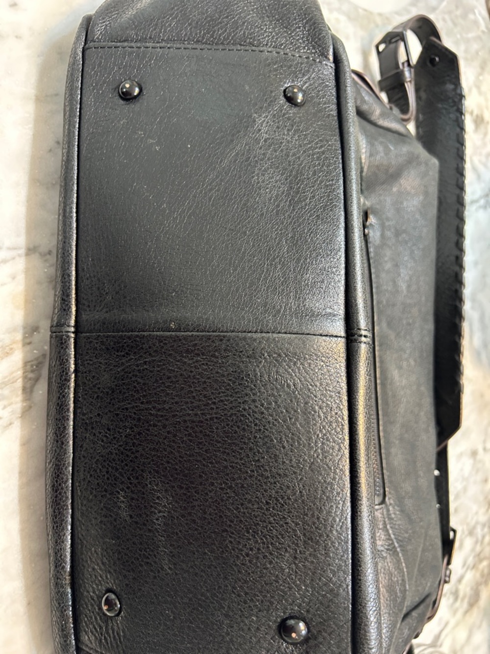 Aimee Kestenberg Black Pebbled Leather Shoulder Bag - Picture 11 of 16